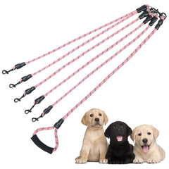 QINKOUDIH 5-dog leash multi-dogs; shows setup for walking several dogs together.