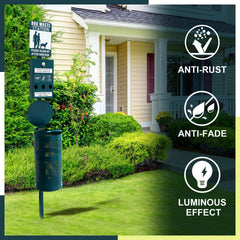 Qinyoung dog waste station installed outdoors demonstrates quick setup and secure mounting.