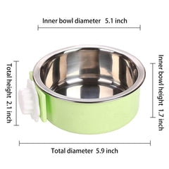 Qiyadin dog crate bowl holder PP keeps bowls secure inside cages.