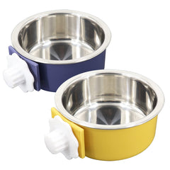 Qiyadin dog crate bowl inner stainless for easy cleaning and safe meals.