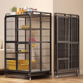 QJXX multi-tier cat cage top door play area for interactive feline fun