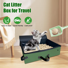 QmLoinDetail foldable travel-litter-box compact for car and hotel stays.