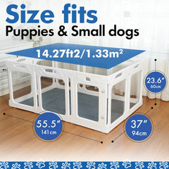 Qoility dog playpen door open for easy access and setup