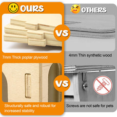 Qorviana guinea pig house with padded mats offers a cozy retreat.