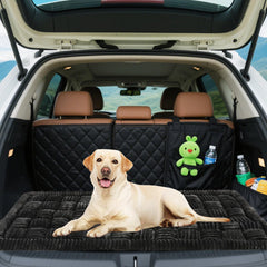 QPK Dog Car Bed protects seats from hair and stains with a durable surface