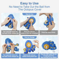Qraxond Octopus USB charging port image highlighting easy recharge