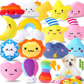 QTwoof weather sun plush squeaky toy engages small dogs during daytime play.