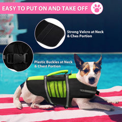 Queenmore life jacket leash ring adds extra control for small dogs near water.