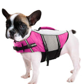 Queenmore dog life jacket pink front view supports swimming safety during trips