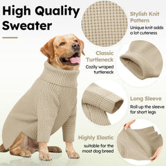 Queenmore apricot XS dog sweater side view showing easy pullover fit