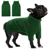 Queenmore dog sweater medium green neck design keeps dogs warm on chilly days
