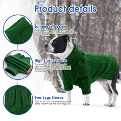 Queenmore dog sweater in outdoor shot demonstrates indoor outdoor wear versatility
