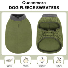 Queenmore Dog Sweater pull-over design makes dressing quick and simple.