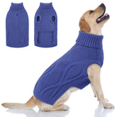 Queenmore XL royal blue dog sweater front view for chilly winter walks