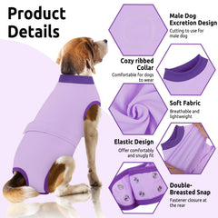 Queenmore recovery suit demonstrates easy-on-off fasteners for post-surgery dressing.