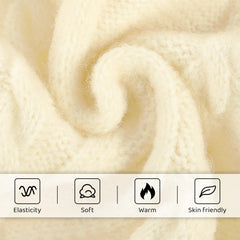 Queenmore small dog pullover sweater white back view shows secure belly wrap for snug fit