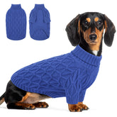 Queenmore small dog sweater knit closeup showing soft fabric for cozy warmth
