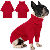 Queenmore turtleneck plaid dog sweater offers cozy warmth for daily walks.