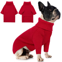 Queenmore turtleneck plaid dog sweater offers cozy warmth for daily walks.