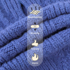 Queenmore turtleneck dog sweater sleeveless close-up knit emphasizes warmth and easy wear