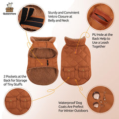 Queenmore warm coat collar-detail shows wind protection with stylish turn-down look.