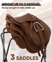 Queension foldable saddle rack folded flat saves space for travel