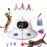 QUEOPFU Cat Laser Toy 360-degree laser in action for curious indoor cats