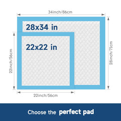 Quilocare 28x34-inch puppy pads laid out for efficient house training