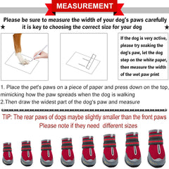 QUMY dog boots adjustable strap secures a comfortable fit.