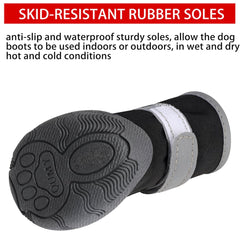 QUMY anti-slip rubber soles provide traction on slick floors and trails.