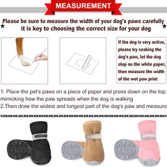QUMY dog shoes pink back opening with reflective strap for easy on-off