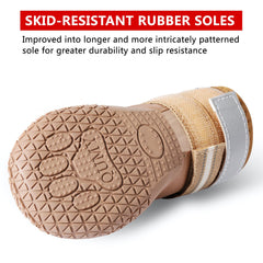QUMY dog shoes rugged fabrics highlight durable materials for adventures