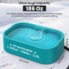 Qvamodo outdoor pet bowl anti-slip base provides stable drinking during play.