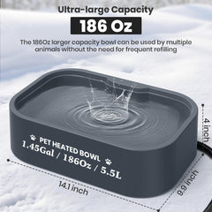 Qvamodo smart heating maintains 77–95°F for warm-water drinking.