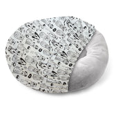 Qwazy Cupcake round dog bed cover close-up showing ultra-soft fabric for restful sleep