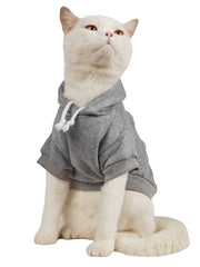 QWINEE Basic Dog Hoodie front view highlights warm, easy-on wear for small and medium dogs.