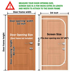 QWR reinforced cat screen door extended opening fit demonstrates wide compatibility