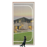 QWR reinforced cat screen door front view shows a durable frame ready for daily pet use