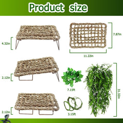 QWR Reptile leaves provide hiding spots and natural look in terrarium