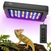 QZQ UVB reptile lamp 24W; UVB output supports healthy growth.