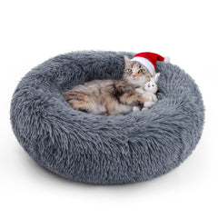 rabbitgoo cat bed round donut offers cozy nesting for restful naps