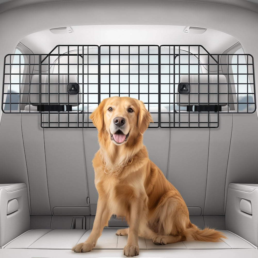 Rabbitgoo dog car barrier installed in SUV keeps pets safe and front-seat free