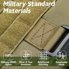 Rabbitgoo Molle side panels for pouches and gear.