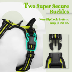Rabbitgoo soft-padding oxford harness, comfortable all-day wear for medium dogs.
