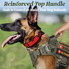 Rabbitgoo tactical dog harness front clip for no-pull training