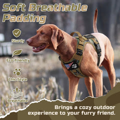 Rabbitgoo Tactical Dog Harness padded-air-mesh keeps your dog cool and comfortable on walks.