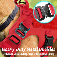 Rabbitgoo red MOLLE system side view for adding pouches and gear
