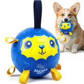 Race&Herd jolly soccer ball blue side ideal for rugged outdoor play.