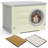 RAIN QUEEN cat house outdoor stackable front view for weatherproof shelter