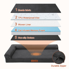 Rainmr orthopedic bed removable cover makes cleaning simple and fast